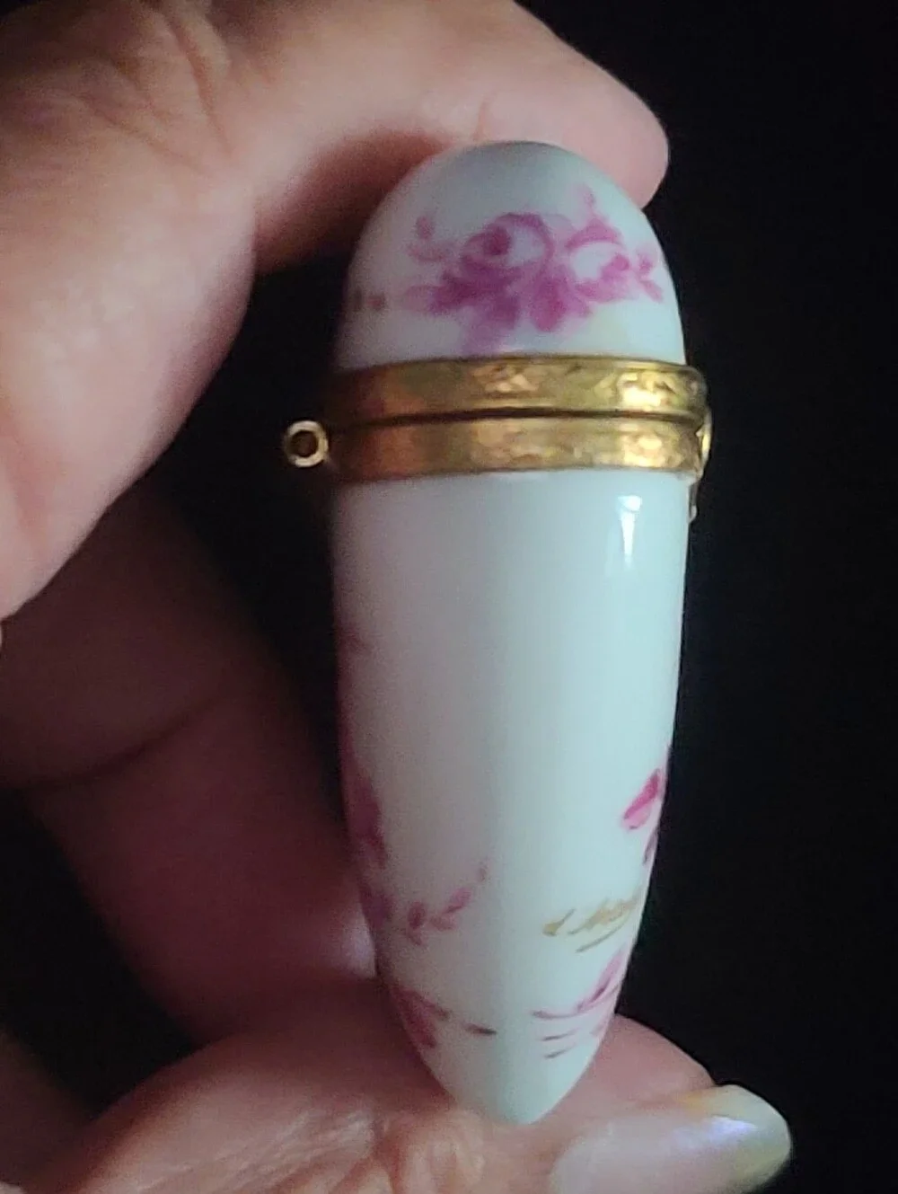 Vtg Ancienne Manufacture Royale d'Artois Limoges Heart Trinket Box Pink Roses